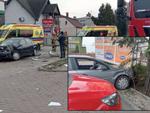 Chełm. Uderzył w słup i dwa samochody! Dwie osoby zabrane do szpitala