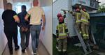 Gm. Chełm. Zamknął się w kontenerze i udawał, że go nie ma. Policjanci wezwali strażaków