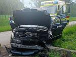 Roztrzaskane auto, kierowcy brak. Policja ustala, co się stało w Rudzie-Hucie