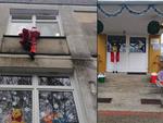 Chełm. Mikołaj wspina się po elewacji przedszkola. Dekoracje, które zachwyciły [GALERIA ZDJĘĆ]